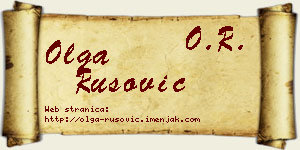 Olga Rusović vizit kartica